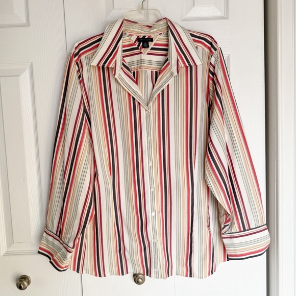 Women’s Plus Size 22 Striped Shirt Tommy Hilfiger Long Sleeve - Picture 1 of 16